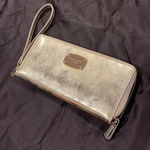 MK Gold wristlet wallet